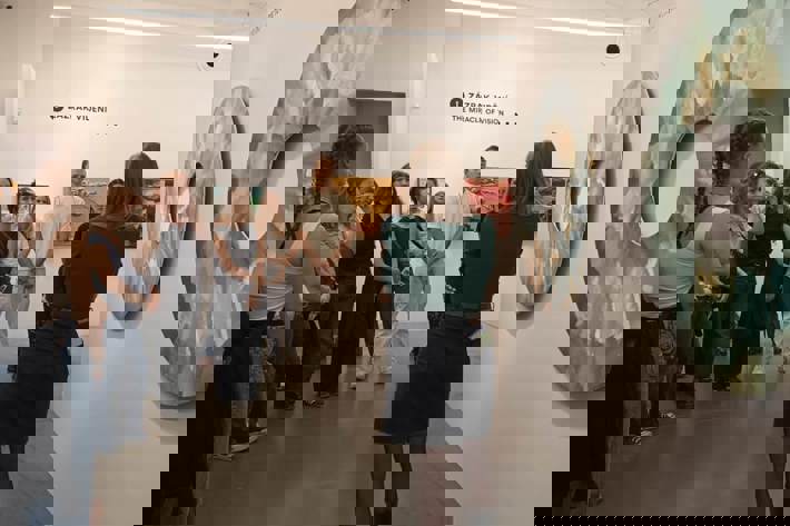 Studenti 3. ročníku na výstavě Z očí do očí